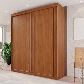 Guarda-roupa 2 Portas 3 Gavetas Blumenau Expresso Móveis Cinamomo / Cinamomo - Off White