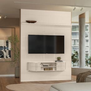 Painel para Tv 65 Polegadas Monte Carlo Calacata/Off White