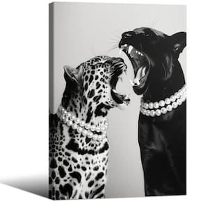 Pôster de arte de parede em tela Vintage Animal Leopard Cheetah 40x60cm