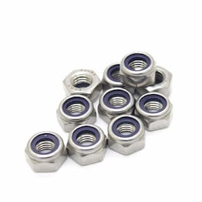 Porca 10mm com Inserto de Nylon - 20 Unidades - Pop10