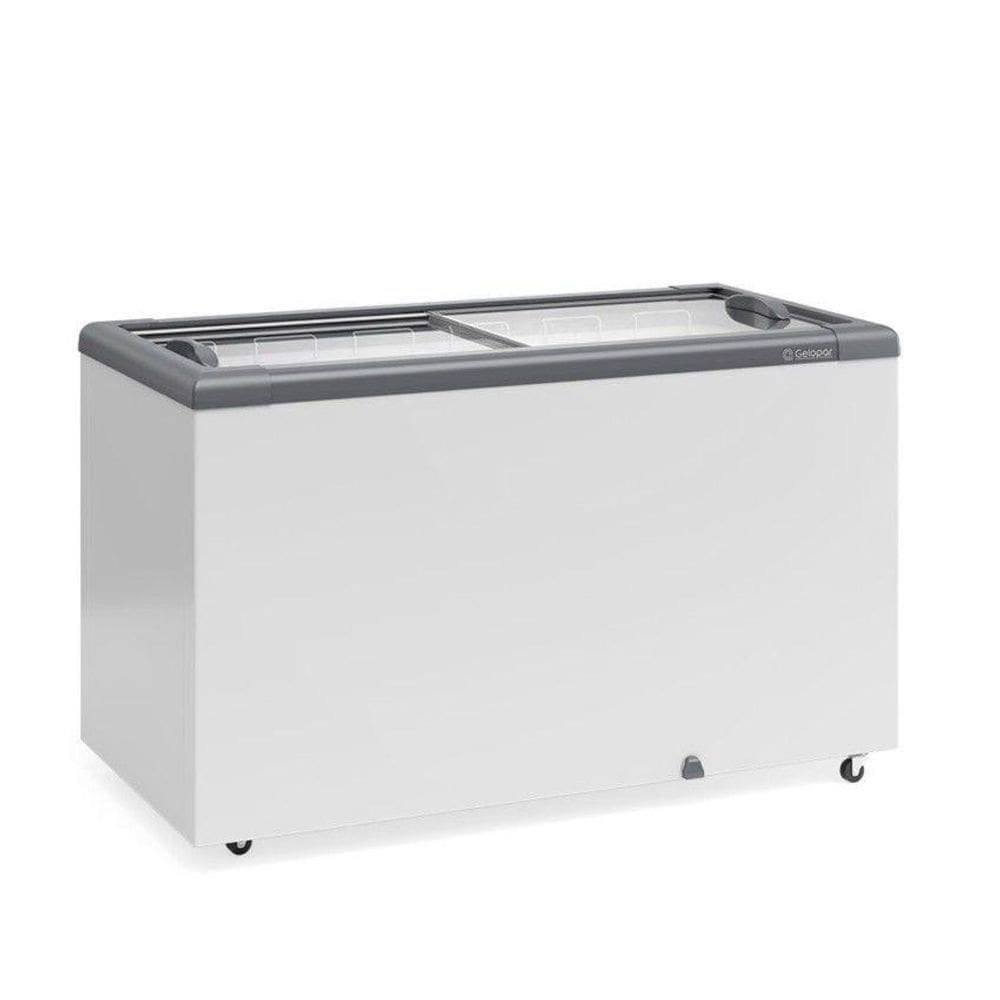 Freezer Horizontal Ghd 400H Branco 400L 2 Tampa Vidro Sem Cesto 220V - Gelopar