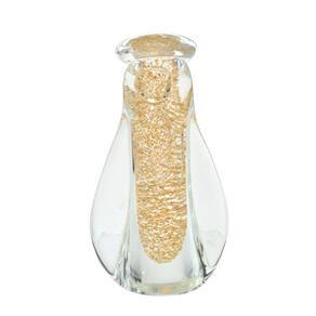 Escultura Decorativa Nossa Senhora em Vidro Dourado 15554-PL