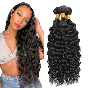 Pacotes de cabelo Poirewa Water Wave 10A Brazilian Virgin 70cm