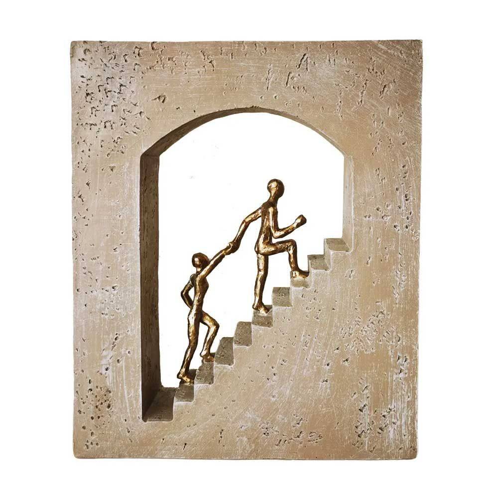 Escultura Decorativa em Resina Dourada 23cm 15562-PL