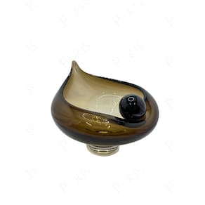 Centro de Mesa Decorativo em Vidro Marrom 25cm 15567-PL