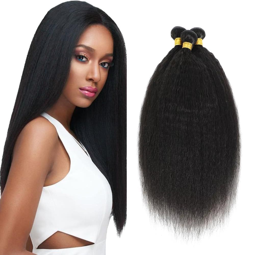 Pacotes de cabelo Poiresa Yaki Straight 10A Brazilian 22 24 26