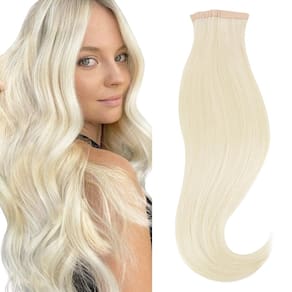 Fita adesiva em extensões de cabelo HOTBANANA 22 cm 20 unidades 50 g, loiro marfim