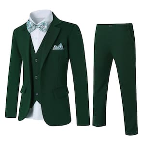 Suit DISAUR Green Slim Fit para meninos de 8 a 9 anos com 6 peças