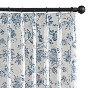 Cortinas jinchan Pinch Pleated 100% Blackout Floral 213x214cm