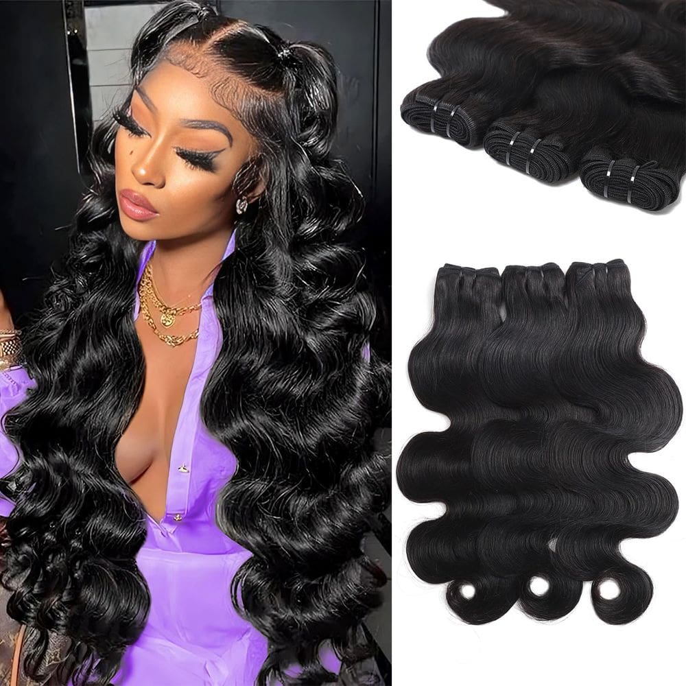 Pacotes de cabelo DEWELLY Body Wave 12A 100% Virgin Hair 3 pacotes