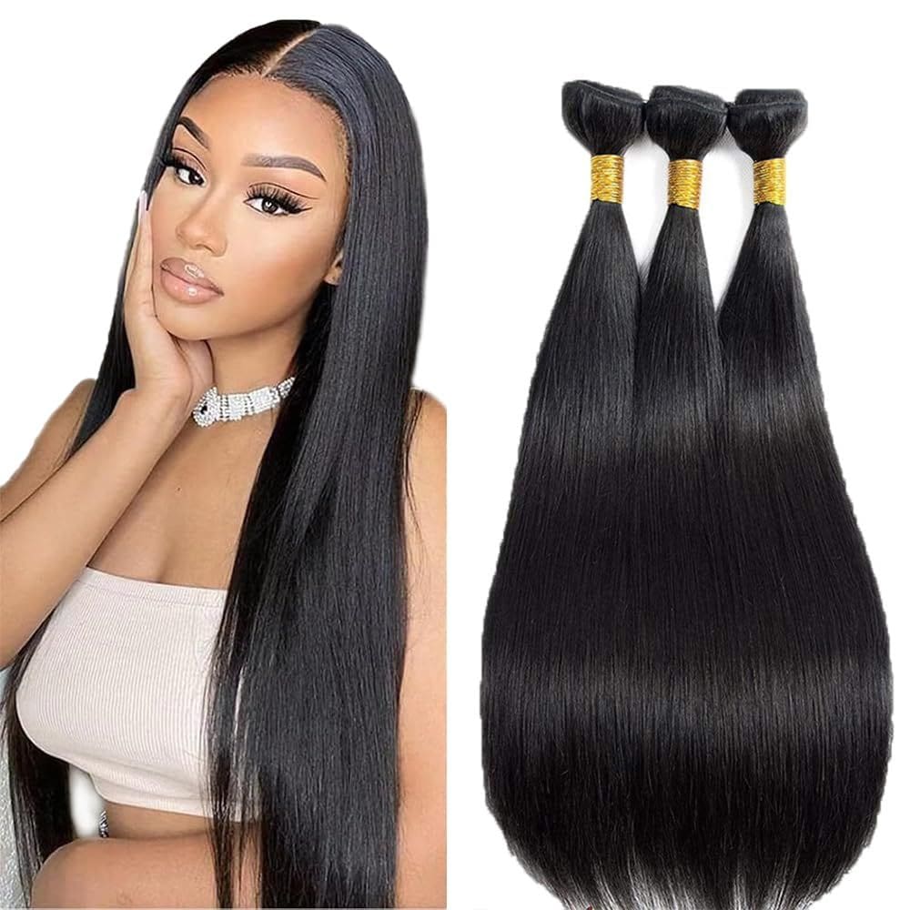 Pacotes de cabelo DiexRlamx Natural Black Straight 20 22 24 polegadas