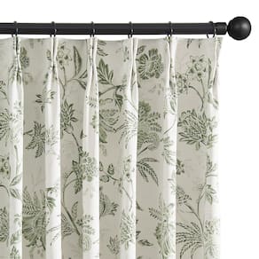 Cortinas jinchan Pinch Pleated 100% Blackout Floral 214x213cm