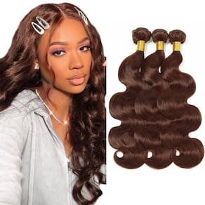Pacotes de cabelo Wuvusnm Chocolate Brown Body Wave 35-45cm 3x