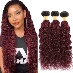 Pacotes de cabelo DiexRlamx Dark Burgundy Wet And Wavy 8A 14-18cm
