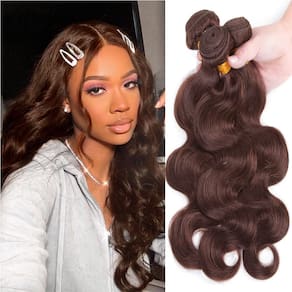 Pacotes de cabelo MAMART Color 4 Dark Brown Body Wave 16-20in