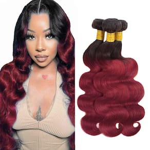 Pacotes de cabelo DiexRlamx 1B99J Wine Red Body Wave 50-60cm