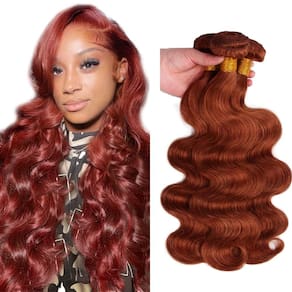 Pacotes de cabelo AuokMar Reddish Brown Body Wave 18 20 22 300g