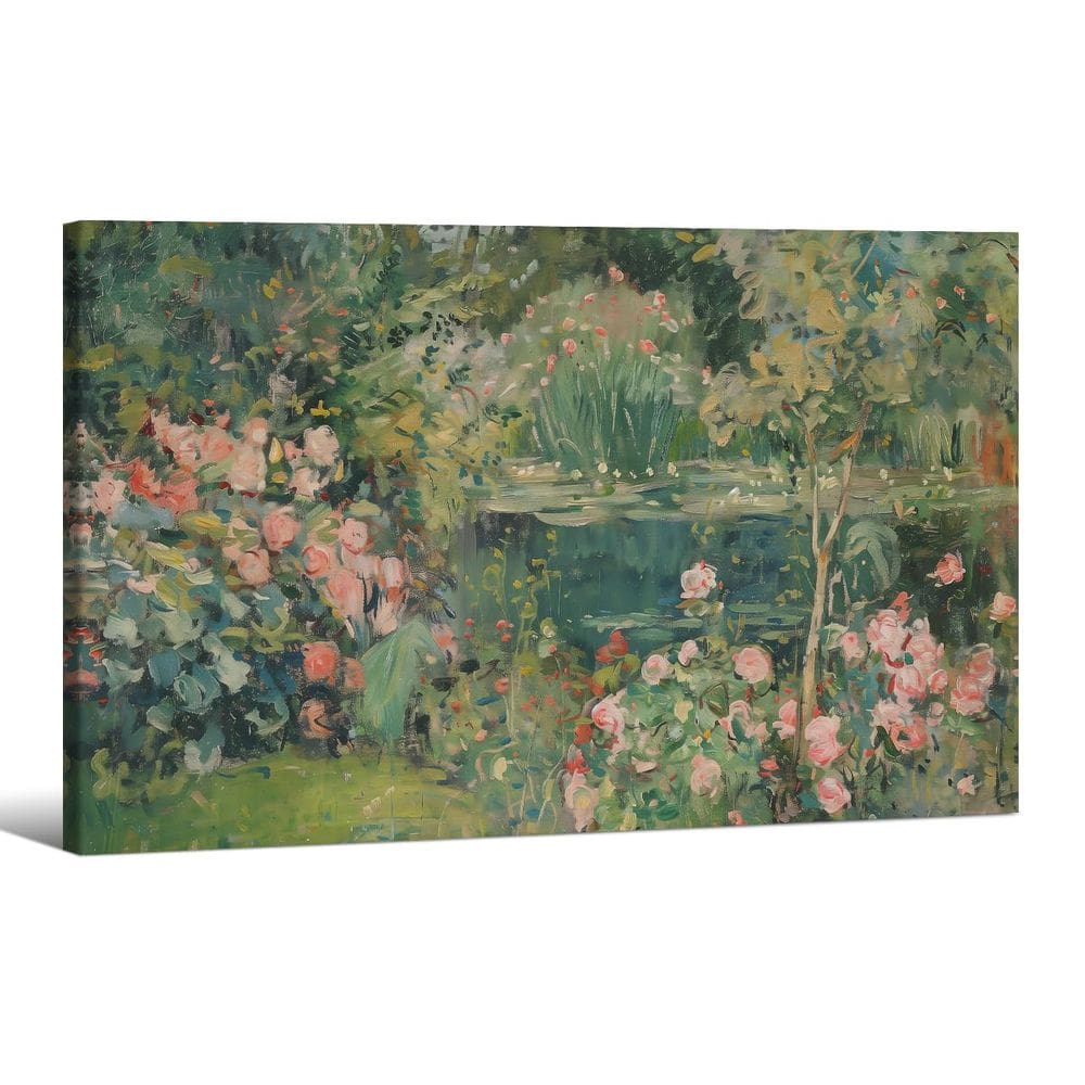 Pôster de arte de parede Haitunone Scenery Garden 40x60cm emoldurado