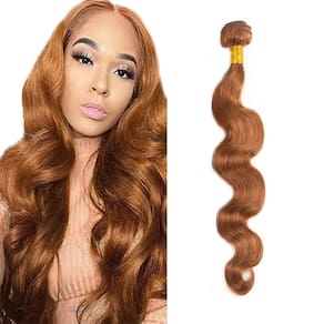 Extensões de cabelo AuokMar Light Brown Body Wave 30 Bundles