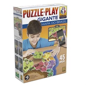 Puzzle Play Gigante - Grow - Mapa Do Brasil
