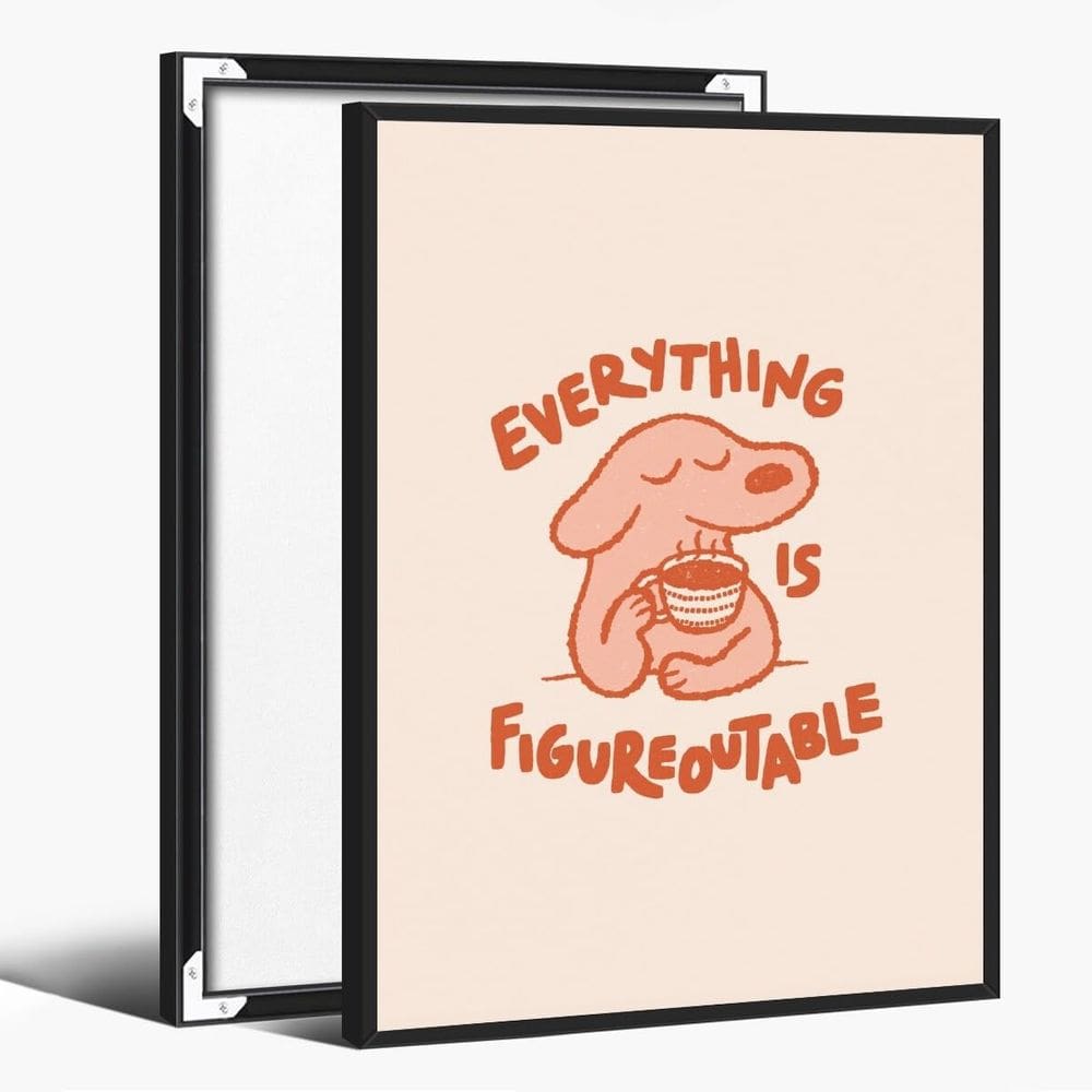 Pôster Funny Dog Everything Is Fine Positive Quotes 40x60cm