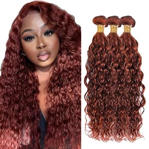 Pacotes de cabelo ZevPiul Color #33 Water Wave 40cm Brazilian