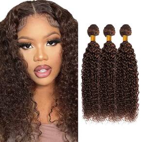 Pacotes de cabelo WuvusNM Dark Brown Kinky Curly 40-50cm 300g
