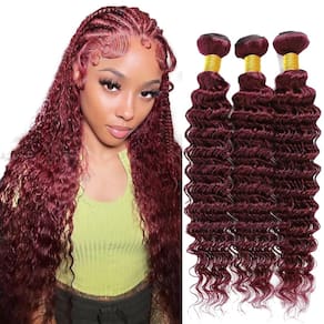 Pacotes de cabelo Vinmdonm 8A Brazilian Virgin Burgundy 35-45cm
