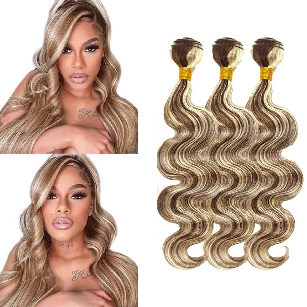 Pacotes de cabelo DiexRlamx Highlight P4/613 Body Wave 300g