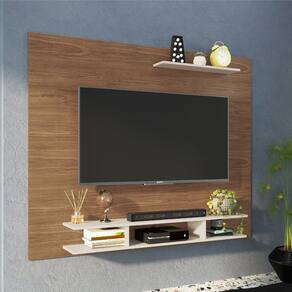 Painel para Tv 65 Polegadas 181cm X 135cm X 25,5cm Orlando Freijó/Off White