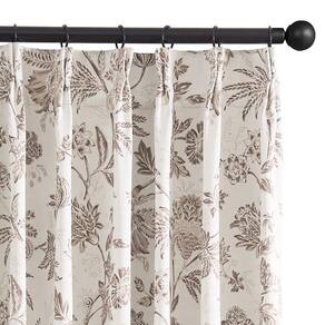 Cortinas Blackout JINCHAN Pinch Pleated Floral 100% Blackout