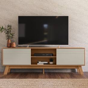 Rack Dubai 1,80cm Nature Off White Peternella Móveis
