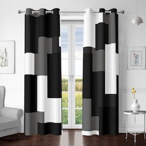 Cortinas Blackout Tyrot Preto Cinza 100% Blackout 214x213cm