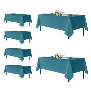 Toalha de mesa sancua retangular para mesas de 8 pés 60x120 cm - pacote com 6
