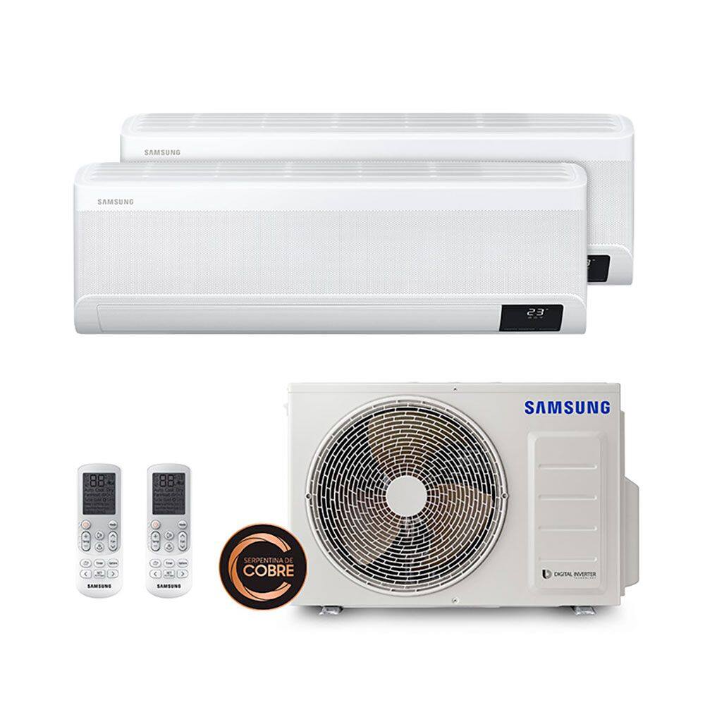 Ar Condicionado Multi Split Inverter Windfree Samsung 18.000 BTUs (2x Evap 12.000) Quente/frio 220V Monofásico - 220V
