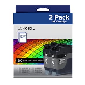 Cartuchos de tinta OSIR LC406XL pretos compatíveis com Brother