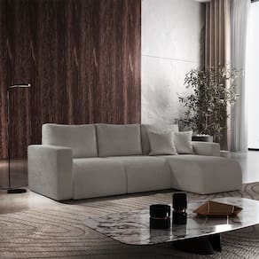 Sofá Living de 70cm com Braço + 70cm sem Braço mais Chaise Lado Direito Meu Sofá Online