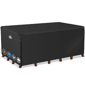 Tampa de mobília de pátio Zettum retangular 600D à prova d`água 111x74x71cm