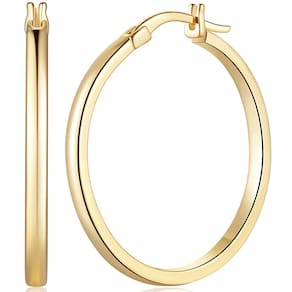 Brincos de argola MOMELF Gold 14K para mulheres, 30 mm, leves