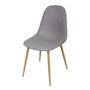 Cadeira Poliester Cinza Sala De Jantar E De Estar 82x45x53cm