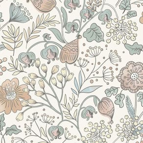 Papel de parede HeloHo Pink Floral Peel and Stick 16,1 cm x 7,87 m