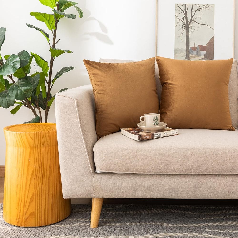 Capas de almofada decorativas NiNi ALL Velvet 70x70cm marrons