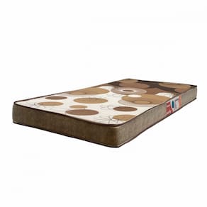 Colchão Solteiro Espuma D33 Turquesa 78cm x 188cm x 12cm Marrom Estampado Prorelax