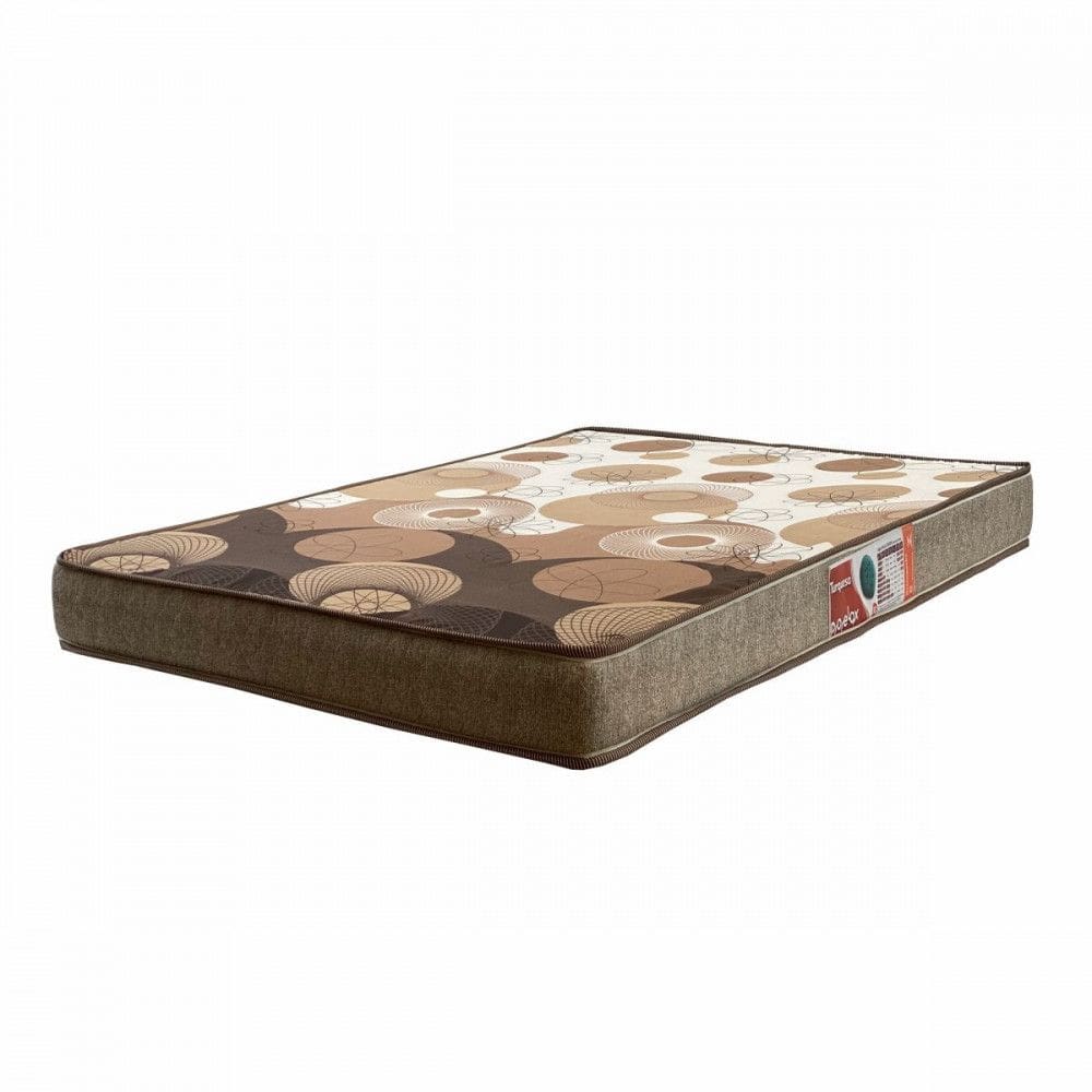 Colchão Casal Espuma D33 Turquesa 138cm X 188cm X 12cm Marrom Estampado Prorelax