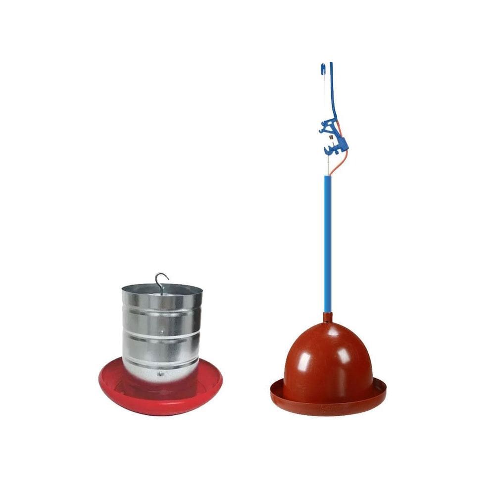 Kit Comedouro Galvanizado Aves 5Kg E Bebedouro Pendular Opus