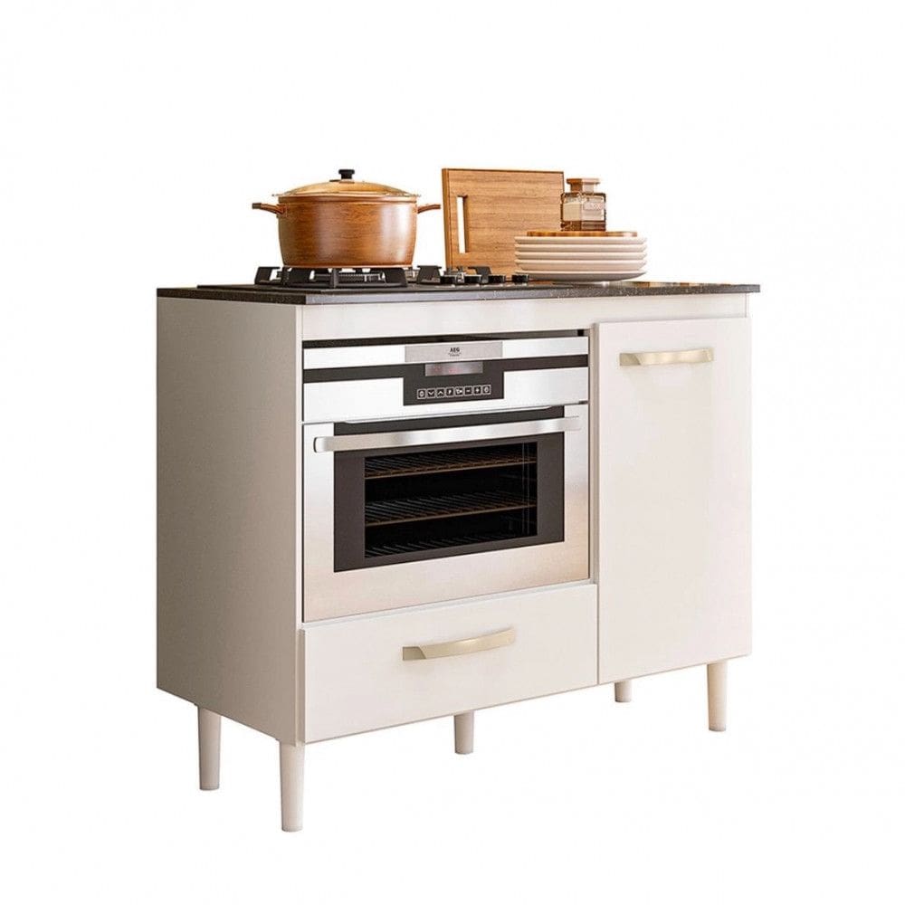 Balcão Para Cooktop 4 E 5 Bocas E Forno Multiuso Nicioli Fit
