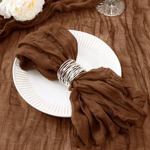 Guardanapos de pano DeZerlor Brown Gesecloth, pacote com 30, 53x53cm, algodão