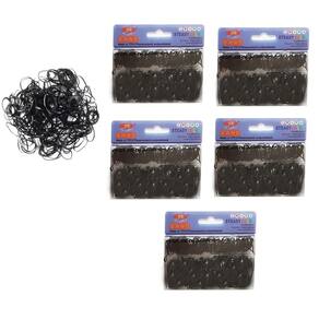 600 Unidades Xuxinha Elásticos De Silicone Preta Cabelo