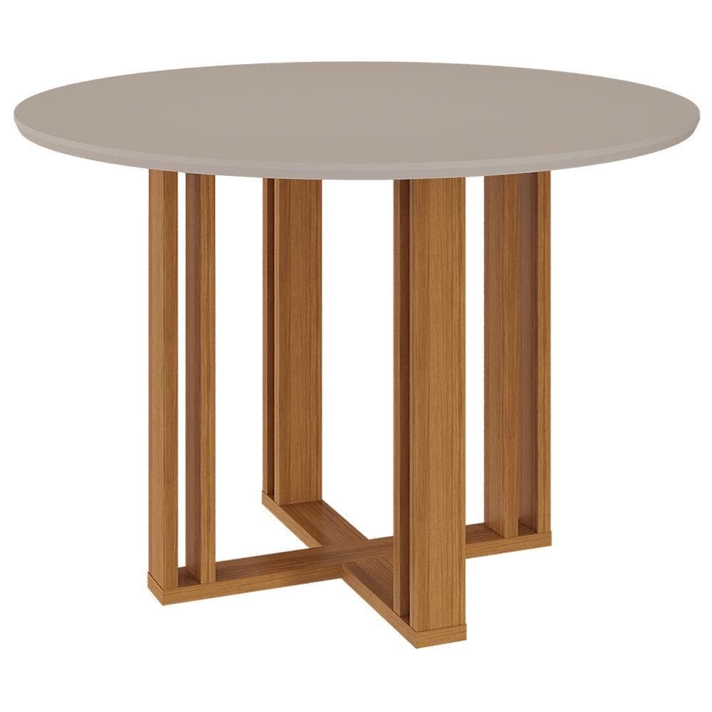 Mesa de Jantar Redonda Flora 109cm com Tampo em MDF - Cimol Móveis