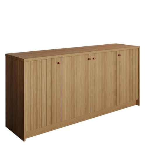 imagem-Buffet Aparador Lia 4 Portas - Cimol Móveis - Marrom Cacau